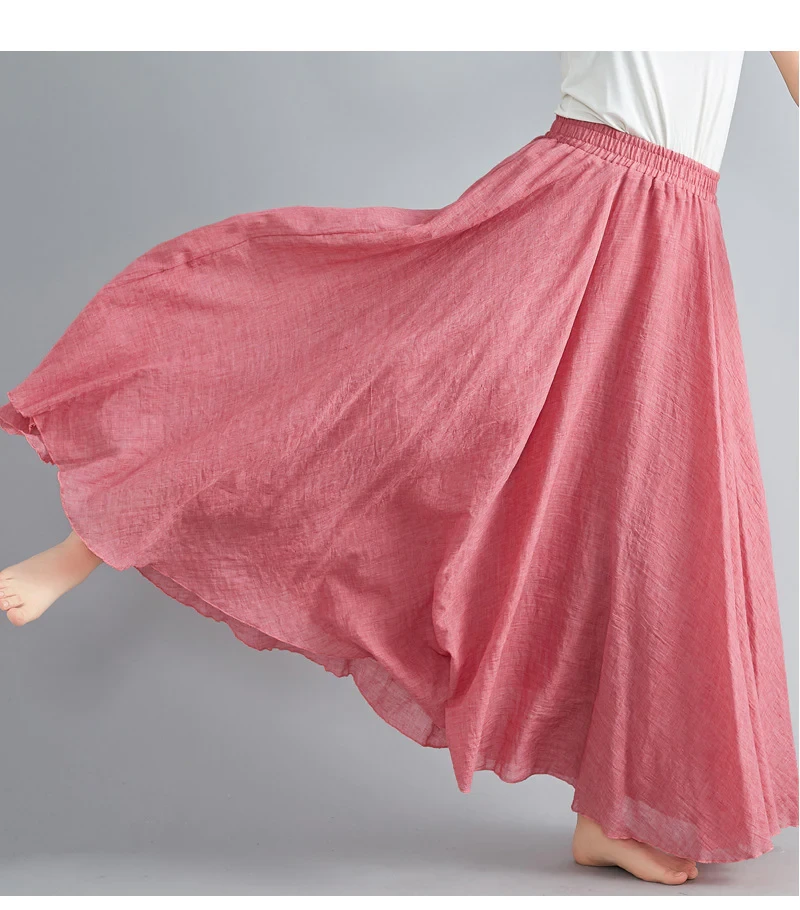 Lång kjol i bomull one size (8 av 21)