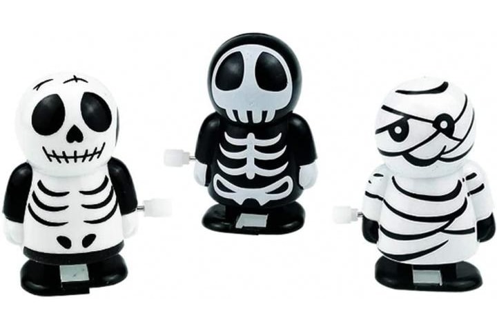 3 st uppvridbara skelett, Halloween-leksaker