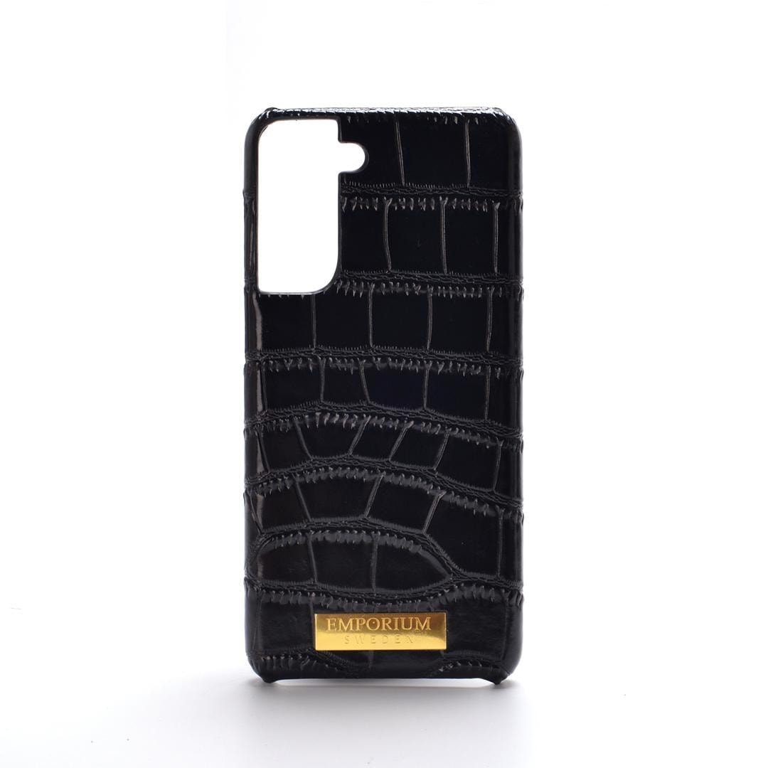 Läder Mobilskal iPhone / Samsung - Svart (3 av 4)