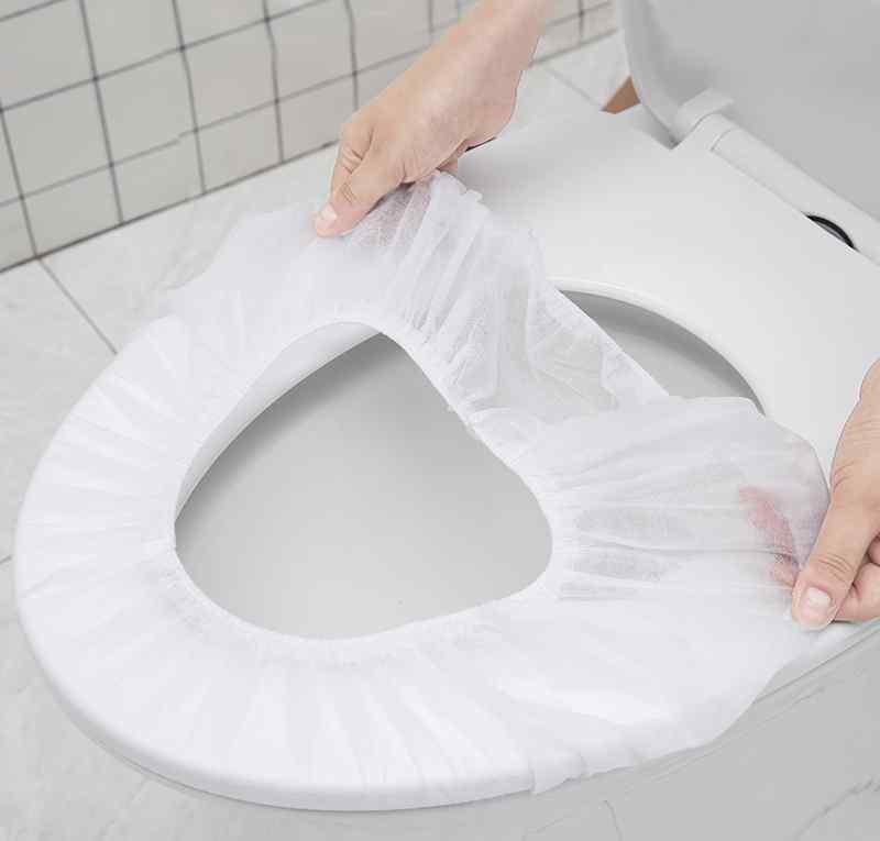 Engångs Hygieniska Toalettsitsskydd - Vit 10-pack (1 av 6)