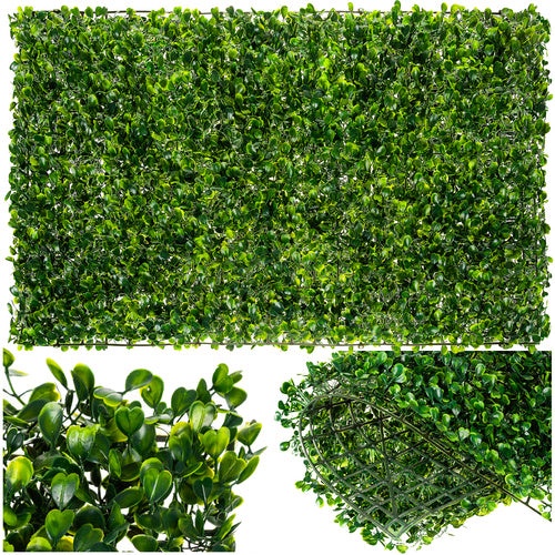 Konstgjord boxwood-häckpanel 60x40 cm 3 cm tjock grön PP 1-pack
