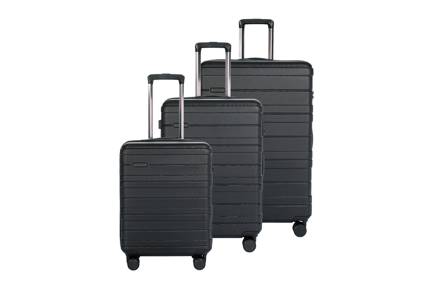 Cubic One 3 set resväskor, svart eller silver