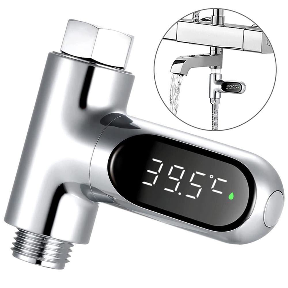 Termometer for dusjkran kjøkkenkran vannkran 2-Pak (2 av 6)