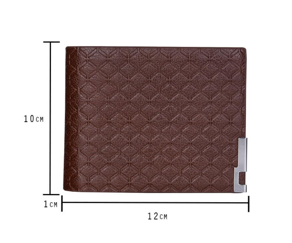 Stilig plånbok med rutat mönster och metalldetalj (6 av 7) (7 av 7)
