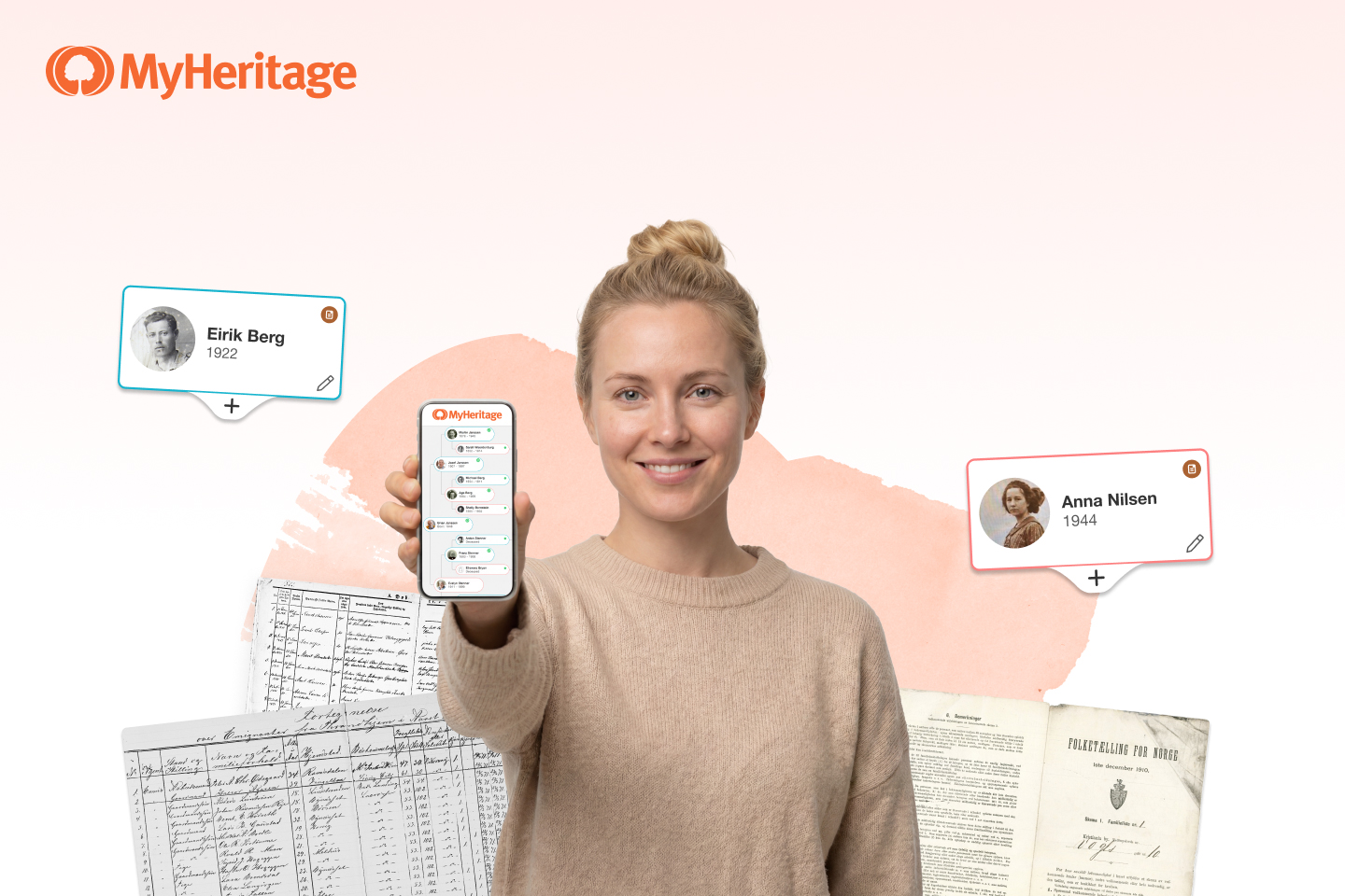 14-dagers prøveperiode og 50% rabatt på MyHeritage-abonnement