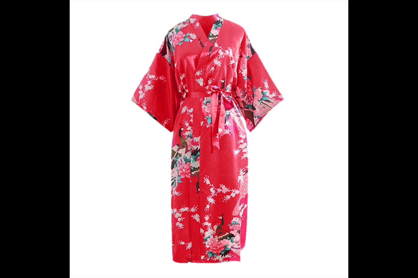 Kimono morgenkåpe i silke (3 av 15) (4 av 15)