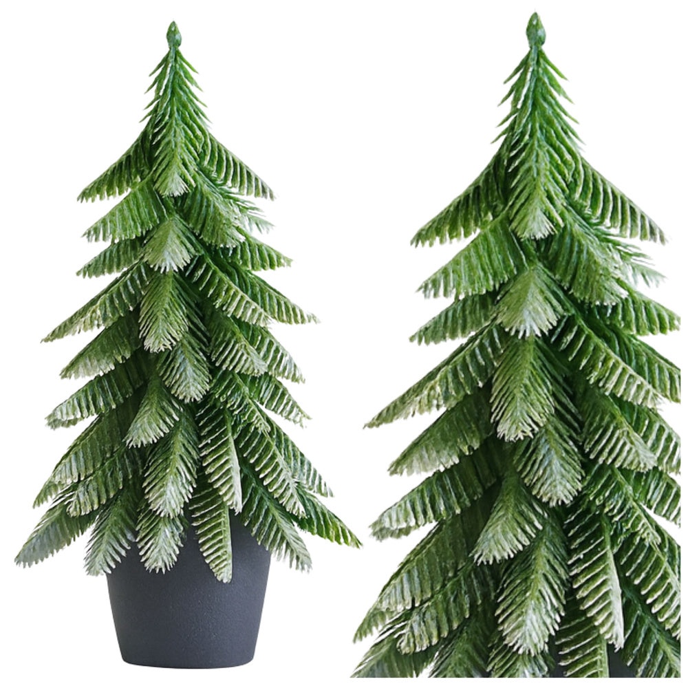 Dekorativt julträd i kruka 32 cm silver