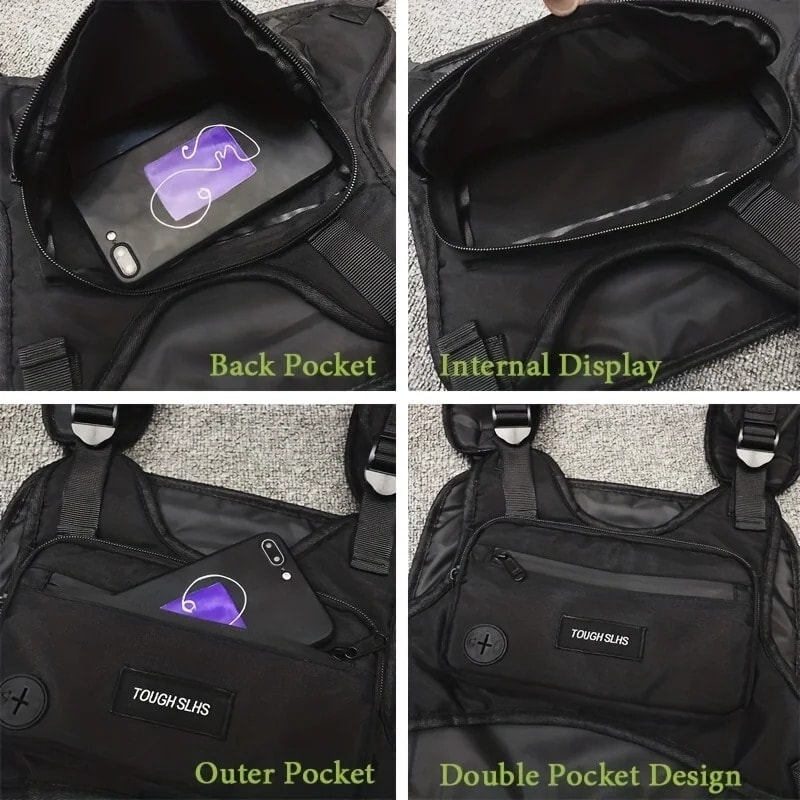 Bröstväska med flera fickor unisex (4 av 8)