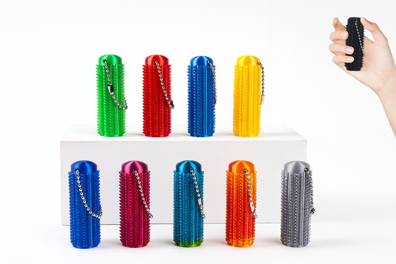 Spiky hand roller for stresslindring 2-pak