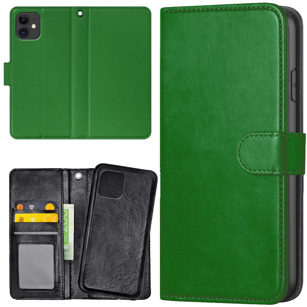 Lommebok Deksel Grønn for iPhone 11