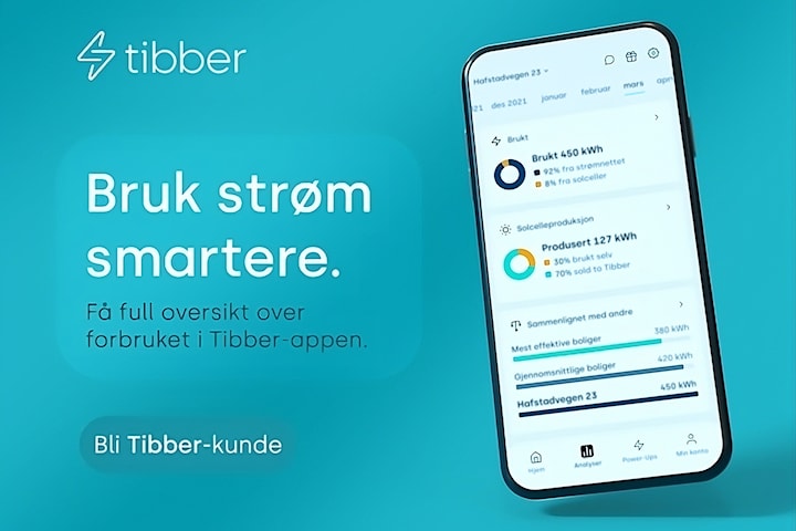 Smart Strømavtale med Tibber! Bare 49 kr i måneden