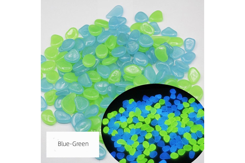 Lysande gröna och blåa stenar 100-pack (3 av 8)