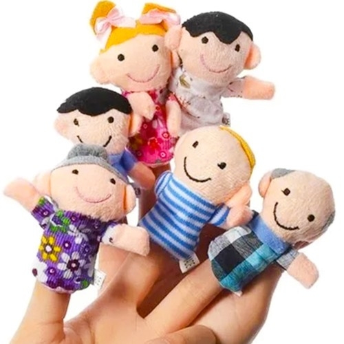 Product Image for Set med 6 Fingerdockor Famlij Tema