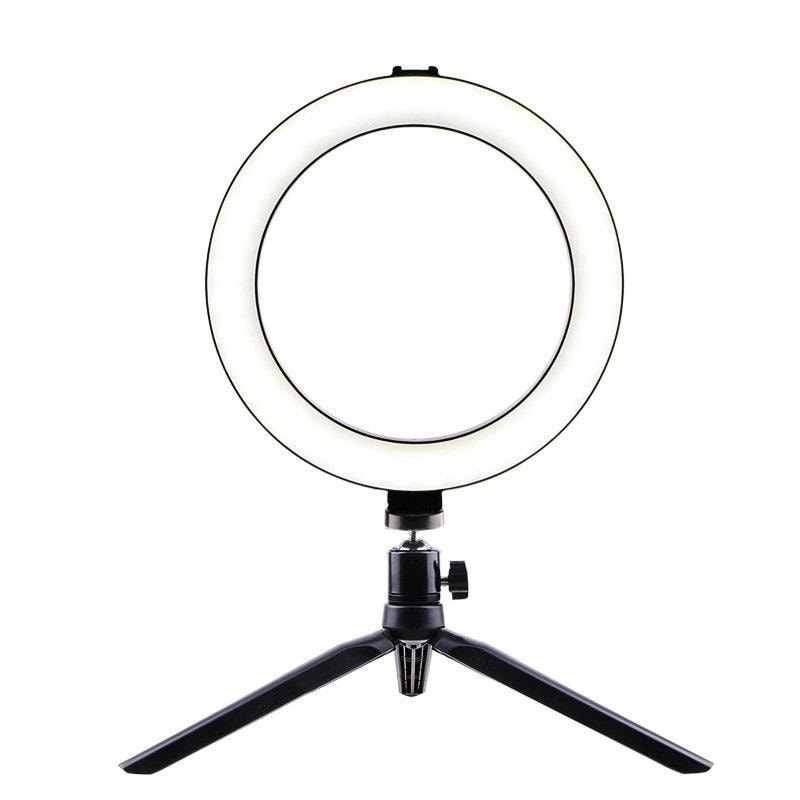 Selfielampa / Ring light, 26 cm med stativ och mobilhållare (8 av 27)