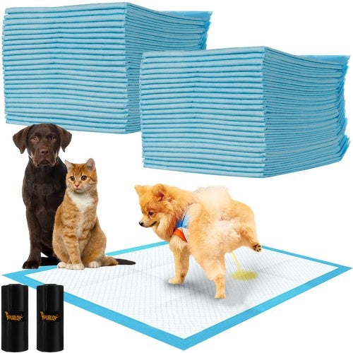 Hygienunderlag hund/valp 60x90 cm 50-pack + hundbajspåsar 30 st