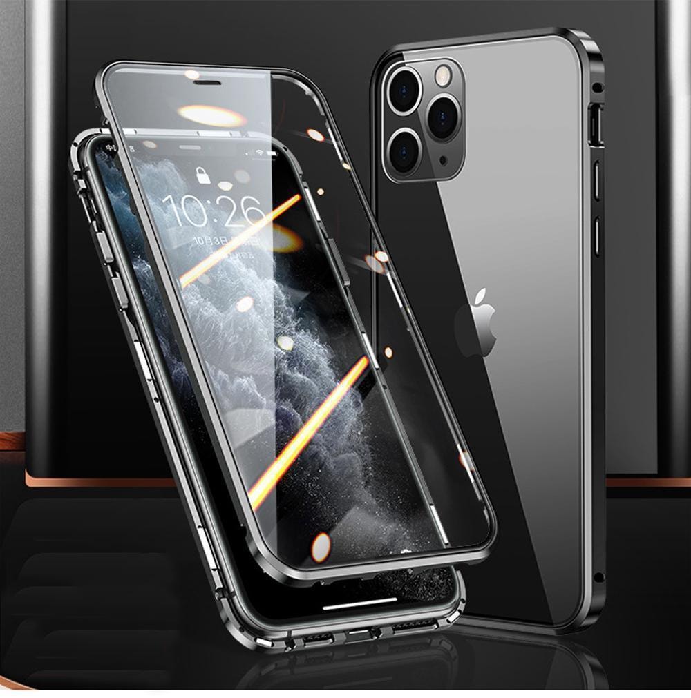 Magnetiskt fodral dubbelsidigt härdat glas for Iphone 11 Pro Max (1 av 27)