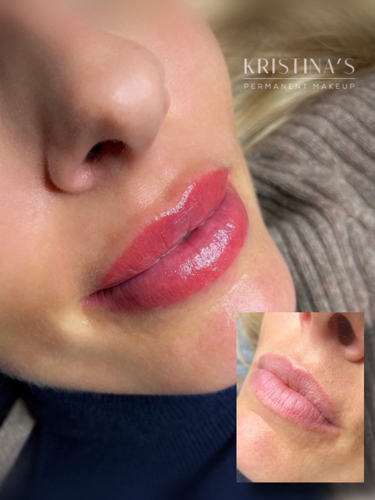 Blush tatovering på leppene hos Kristinas permanent makeup (10 av 11)