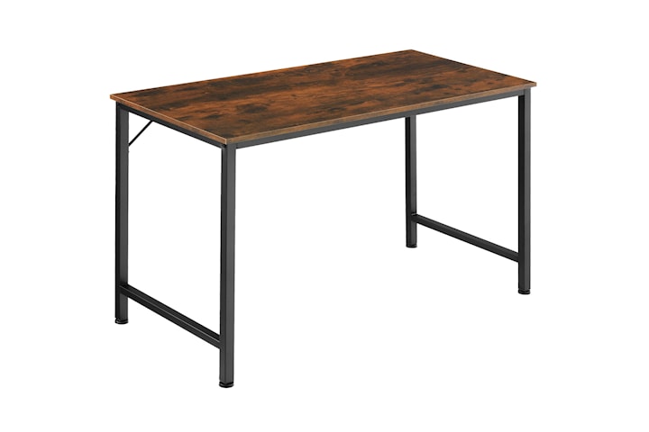 Skrivbord Jenkins - Industriellt mörkt trä, rustikt, 140 cm