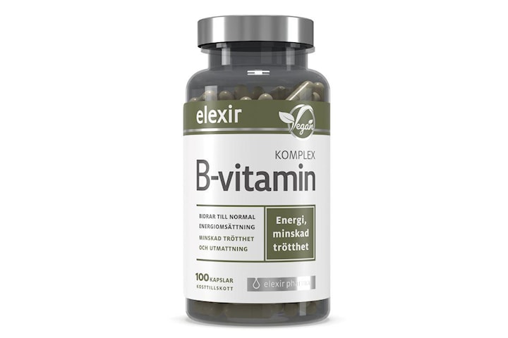 B-Vitamin komplex 100 kapslar Elexir Pharma