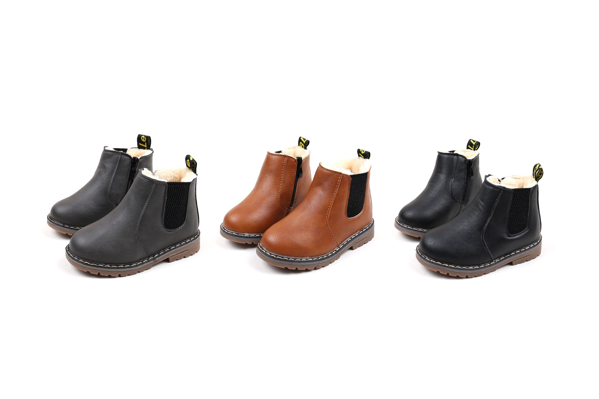 Klassiska halkfria Chelsea-boots för barn med varmt foder