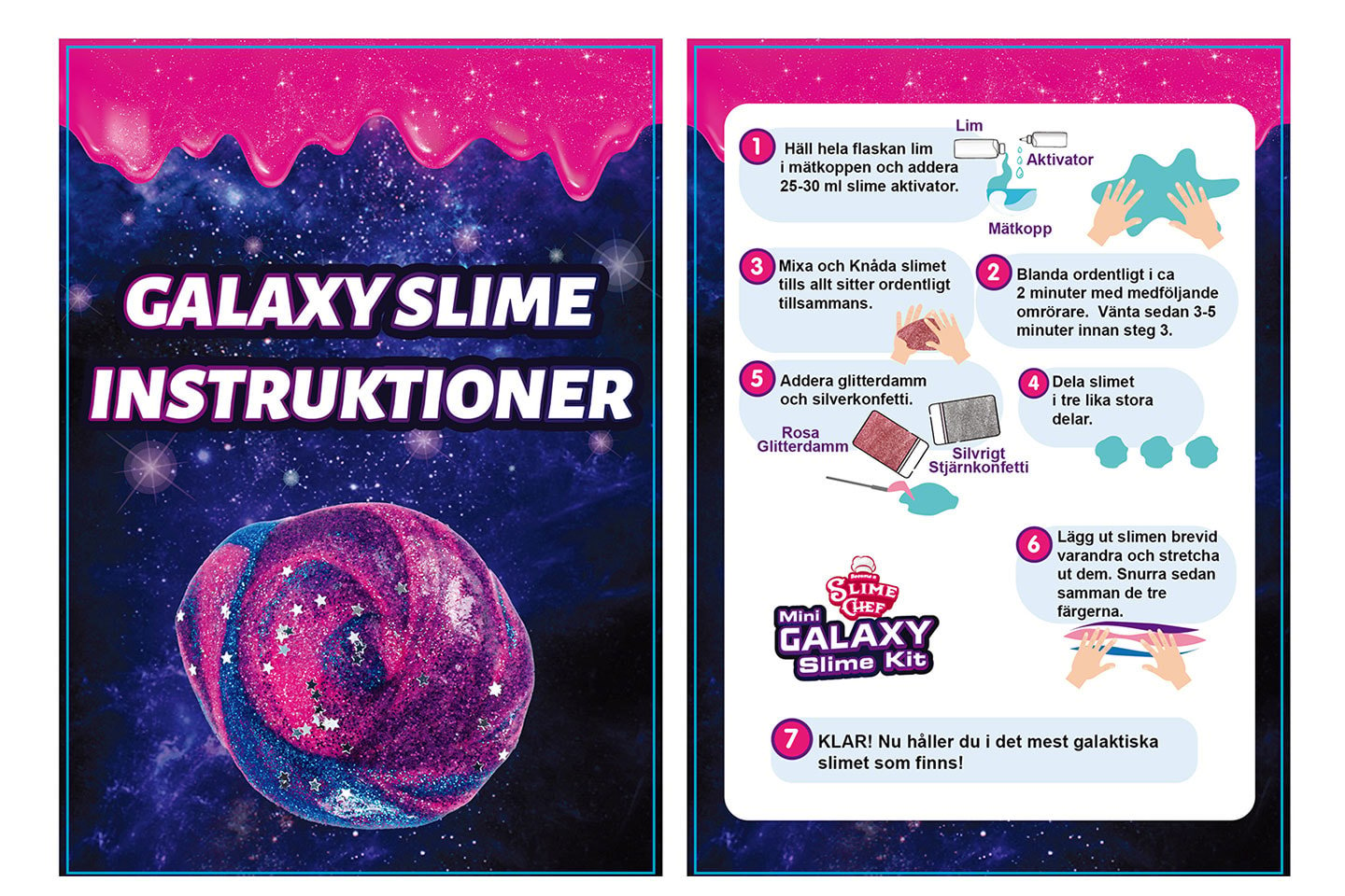 Mini Galaxy Slime Kit 5-pack (1 av 2)