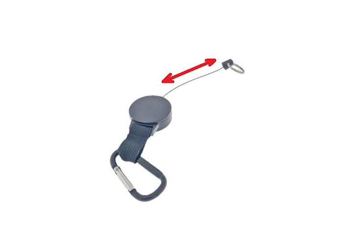 Uttrekkbar nøkkelring med jojo-funksjon og kabel 70 cm