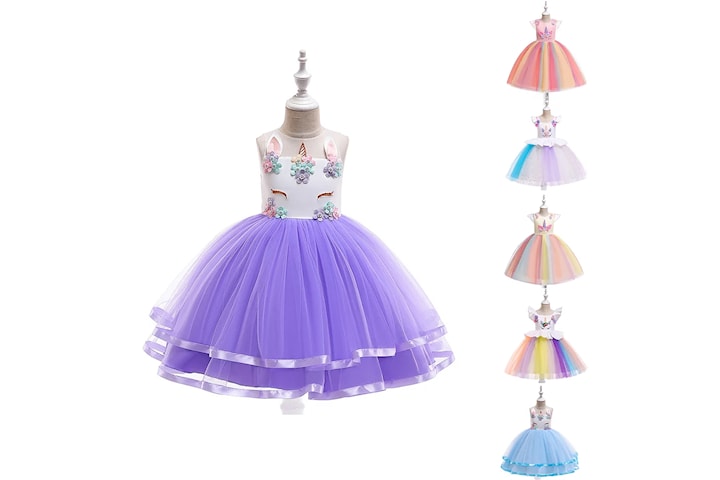 Färgglad prinsessklänning för barn