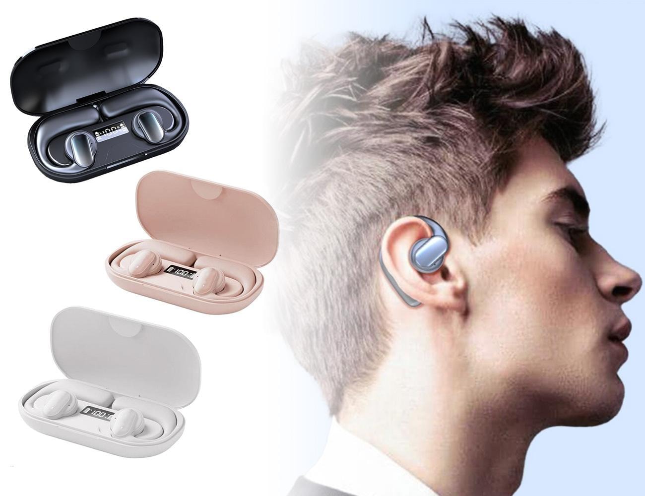 Bluetooth 5.3 Open ear: Högkvalitativt ljud & vattentätt (1 av 7)