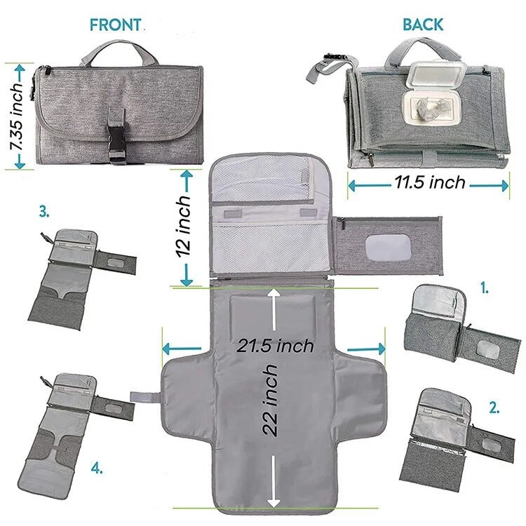 Multi-functional Baby Diaper Changing Pad (1 av 7)