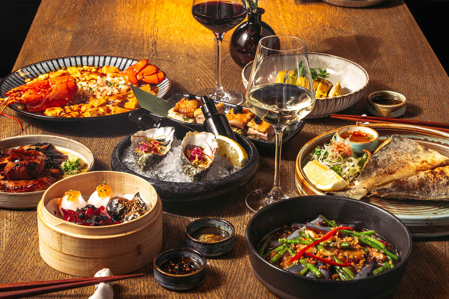 8-rätters Asian Fusion julmeny hos Waipo