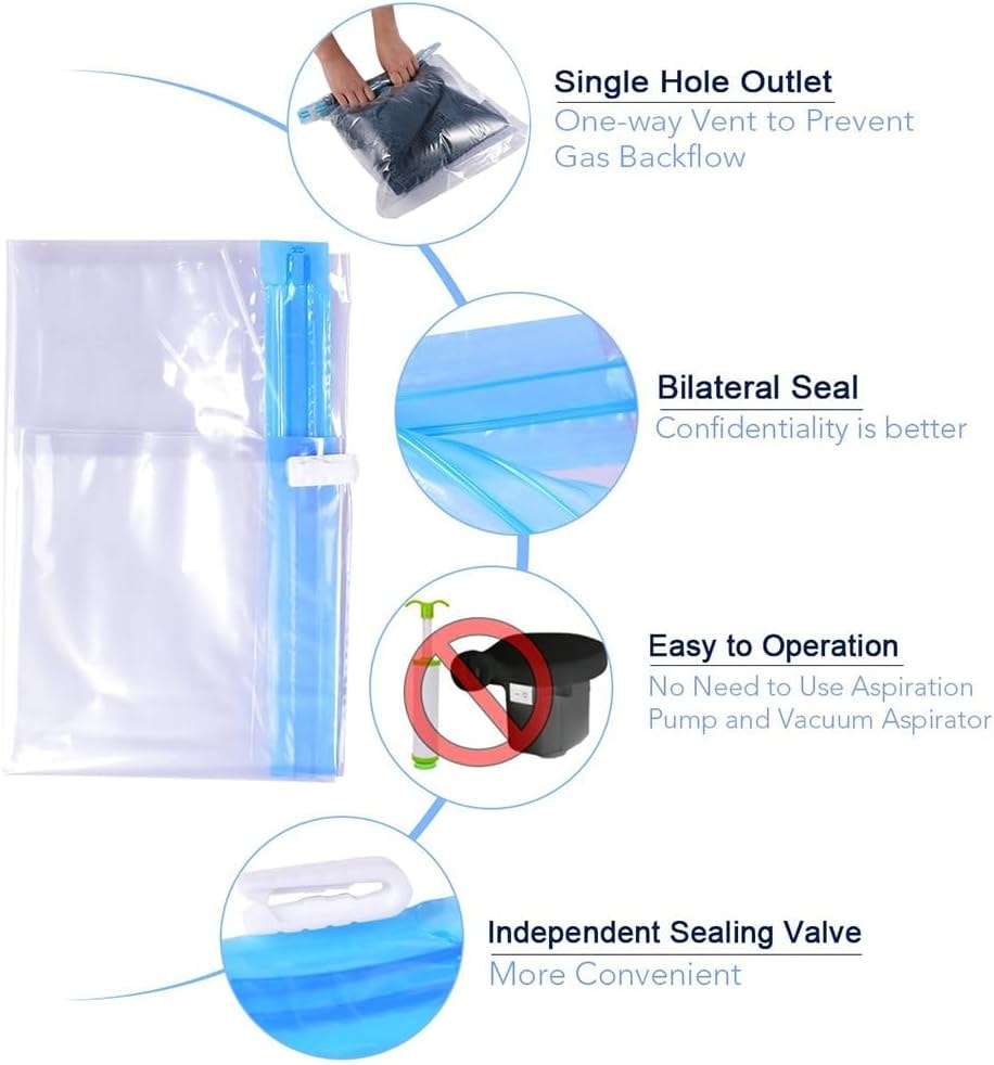 Platsbesparande vakuumpåsar Smart Förvaring 10-Pack (4 av 6)