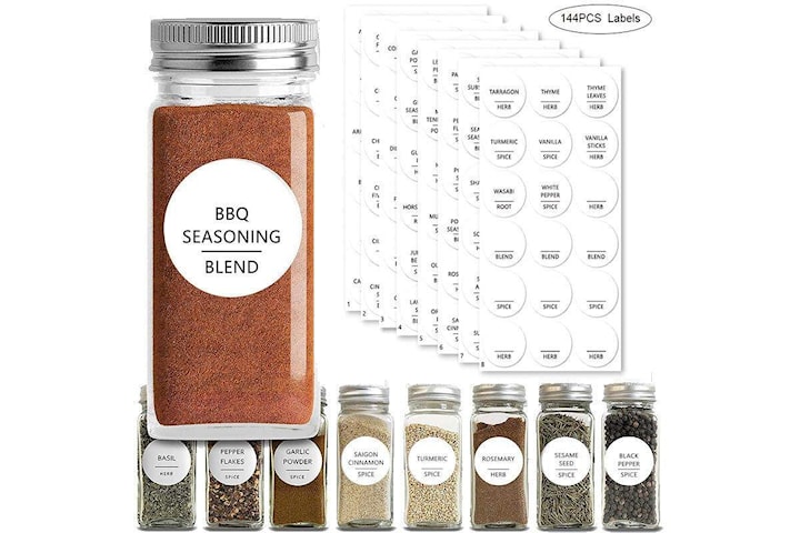 144st Etiketter för kryddor - Organisera - Klistermärken