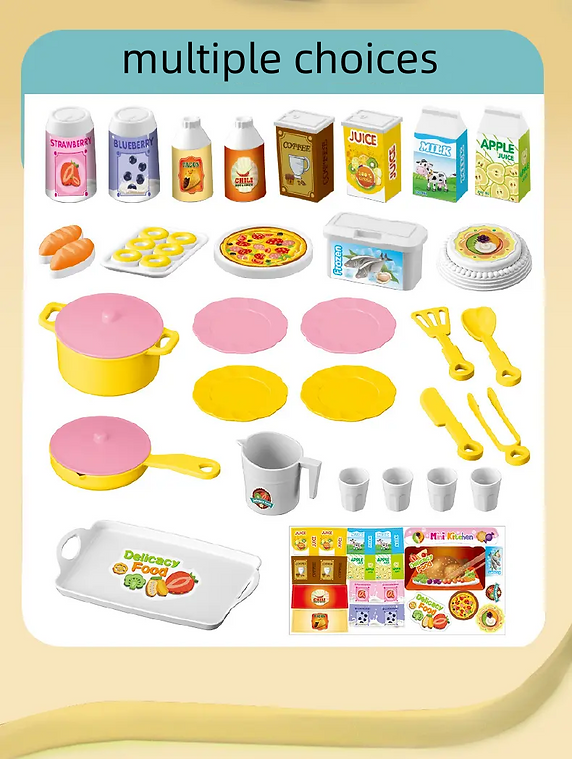 Mini kjøkken-lekesett med 48 deler (5 av 7)