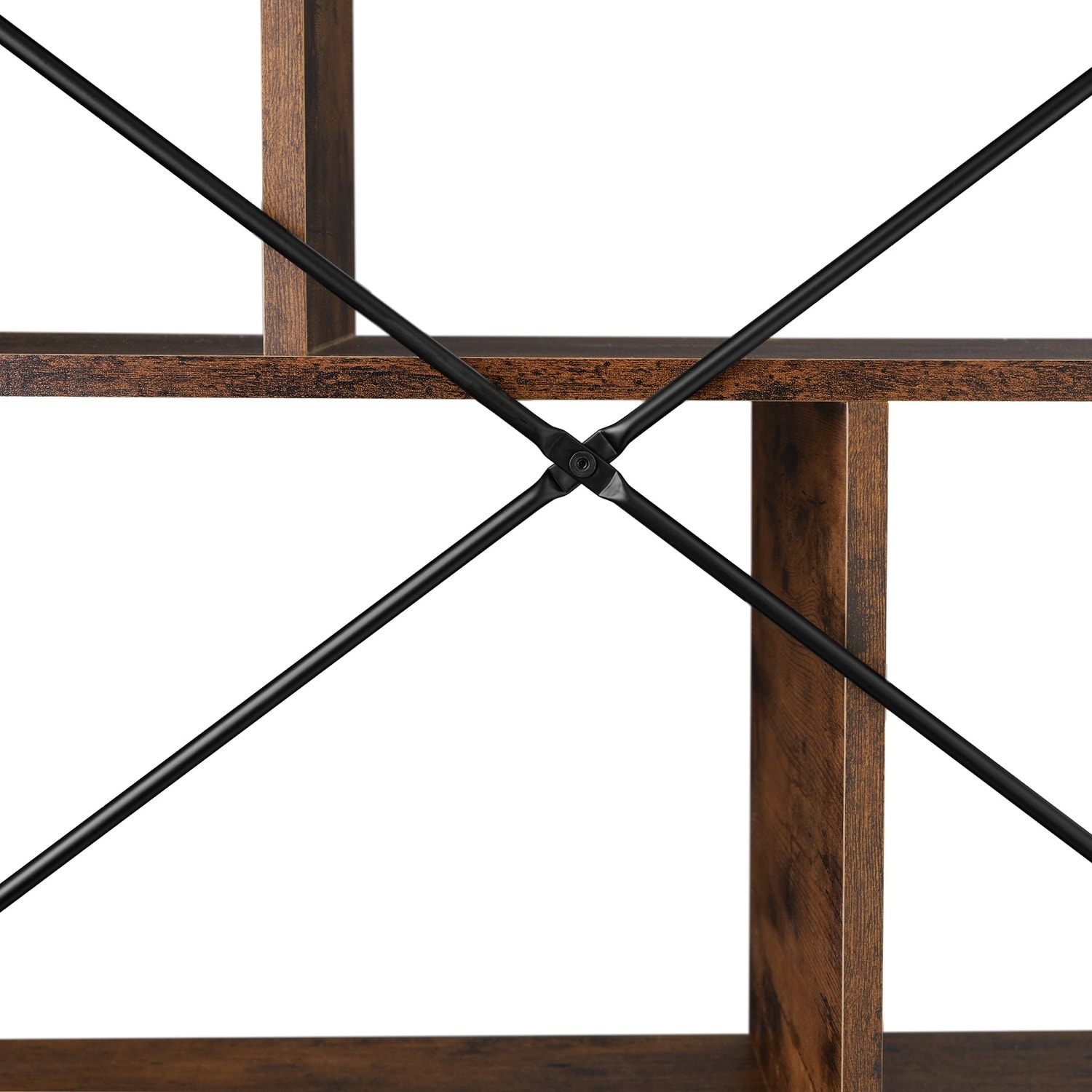 Hylla Charleston 75,5x30x155cm - Industriellt mörkt trä, rustikt (7 av 11)