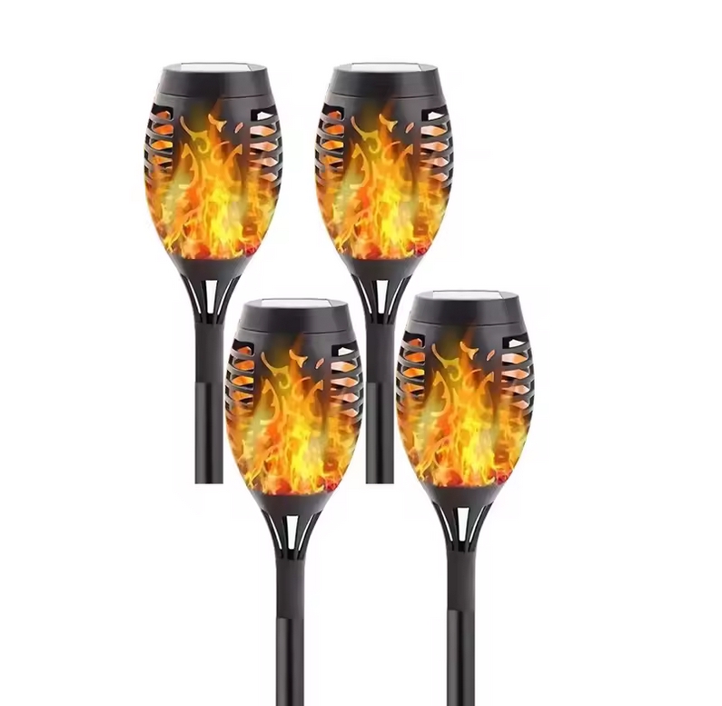 Solcellsdriven trädgårdsfackla med 12 LED och flameffekt