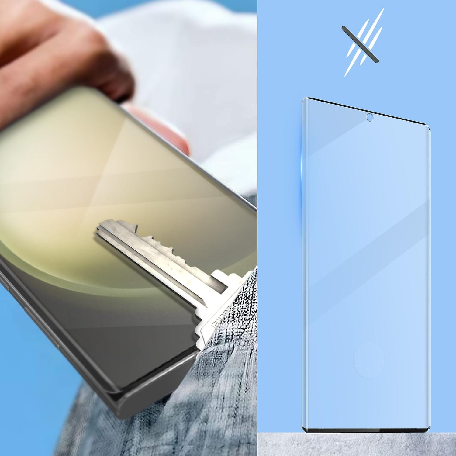 Samsung Galaxy S23 Ultra - Heltäckande Härdat Skyddsglas (7 av 8)