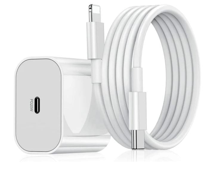 Kompatibel iPhone snabbladdare USB-C strömadapter 20W + 2m Kabel (1 av 4)