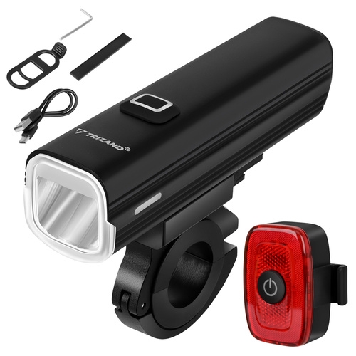 LED cykellampa med baklampa 1000 lumen
