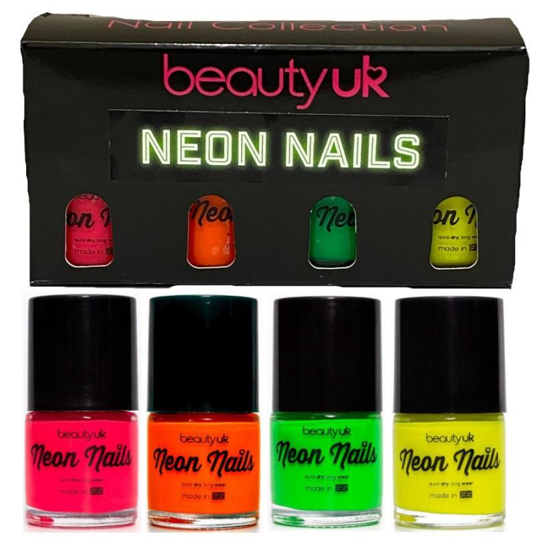 Product Image for Beauty UK Neon Nail Polish Set 1 4x9ml
