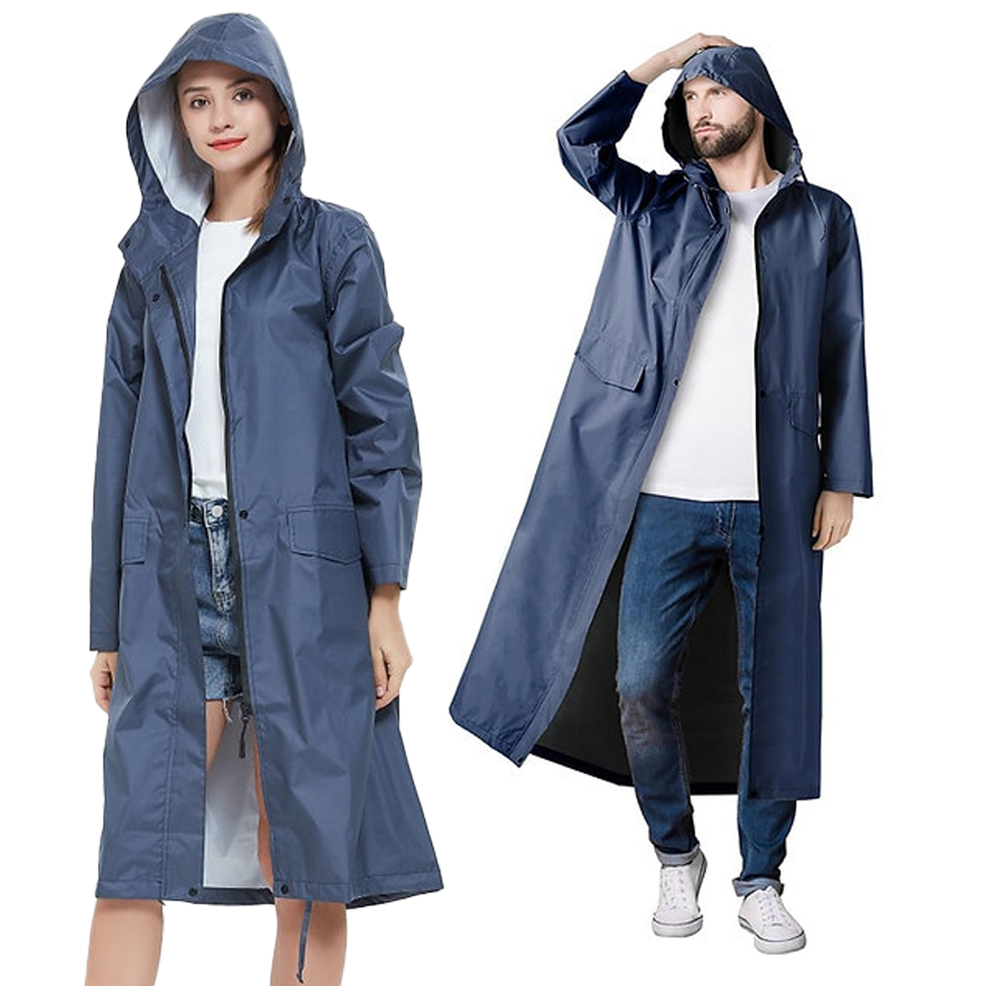 Product Image for Lång regnjacka med huva, unisex