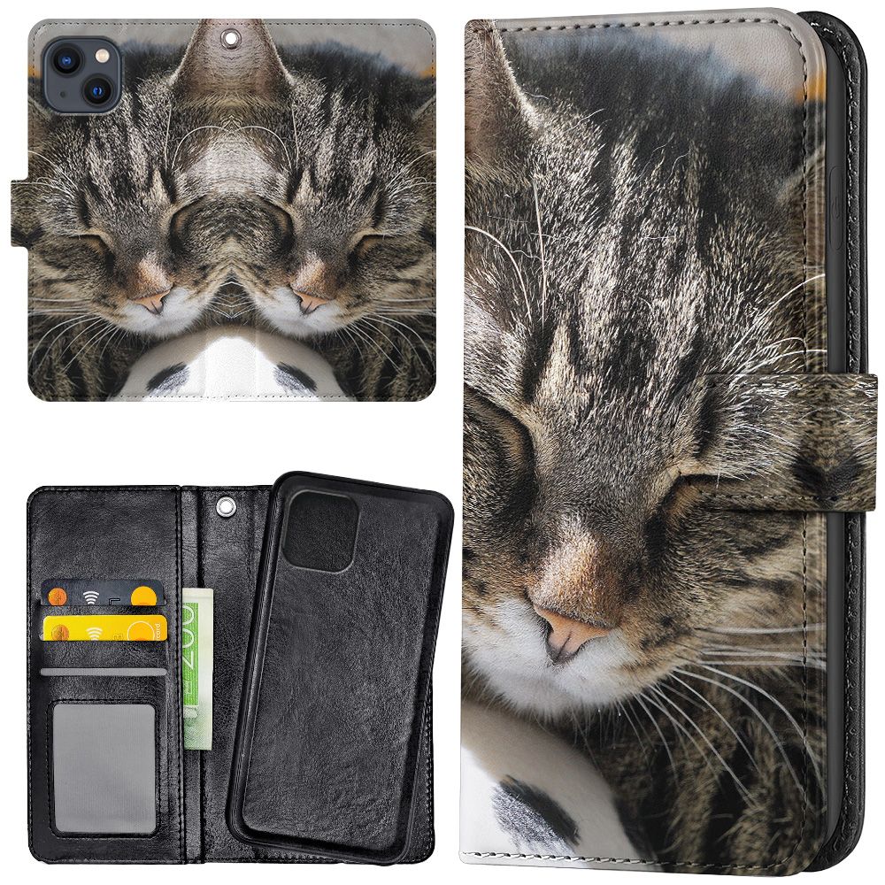 Plånboksfodral Sovande Katt för iPhone 15