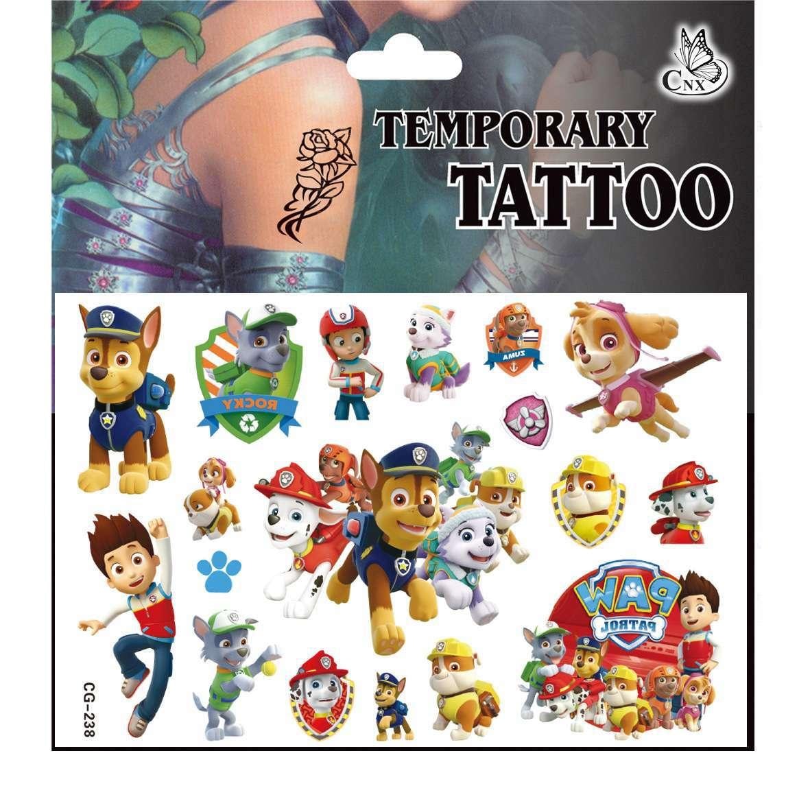Paw patrol tatueringar - 4 ark - Barn tatueringar  (1 av 5)