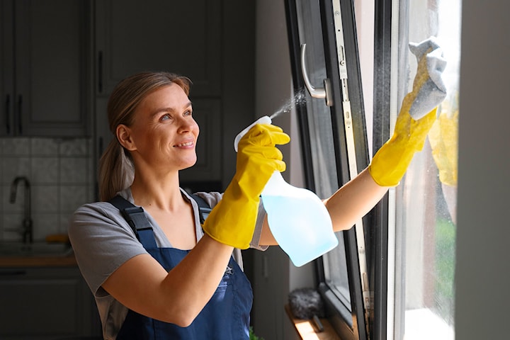 Seniortjänsten: 1 timma hjälp fönsterputsning för Seniorer