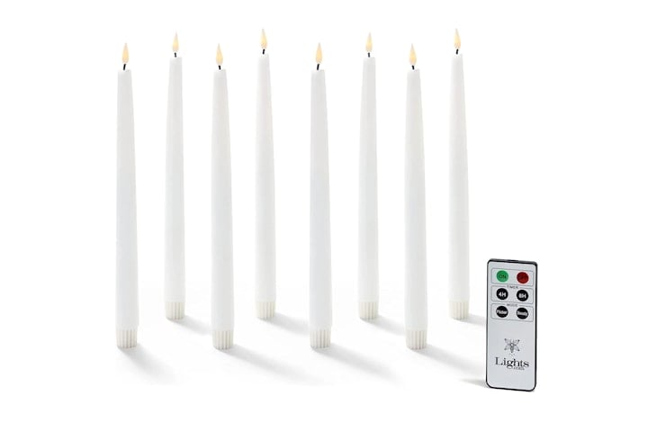 Flammeløs LED-stearinlys med fjernkontroll 8-pack