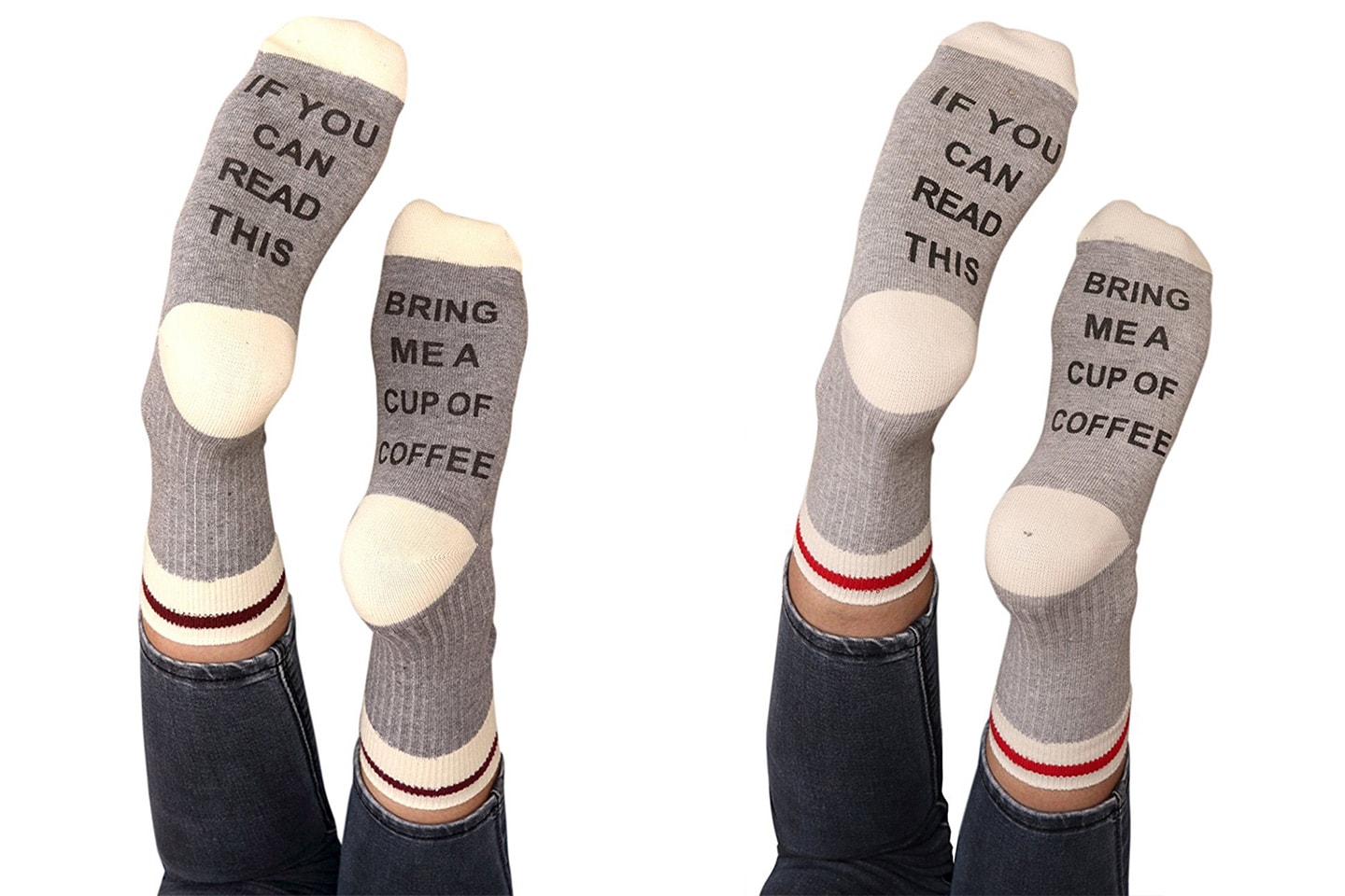 Morsomme sokker med tekst på undersiden 1 eller 2 par (4 av 6)