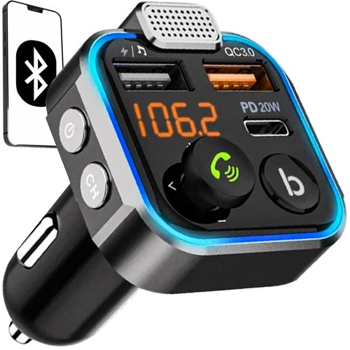 Bluetooth FM-sändare och billaddare 20 W