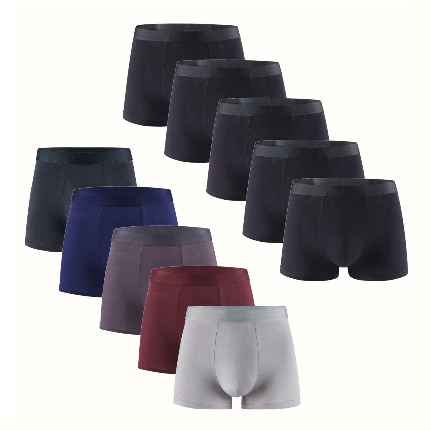 Bambusfiber herrebokser 10-pack