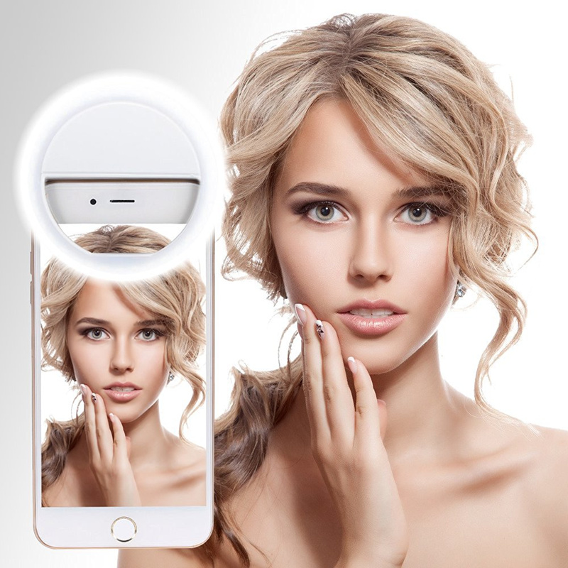 Product Image for Selfie-lampe / LED-lampe, 3 lysmoduser, Universal, Oppladbar