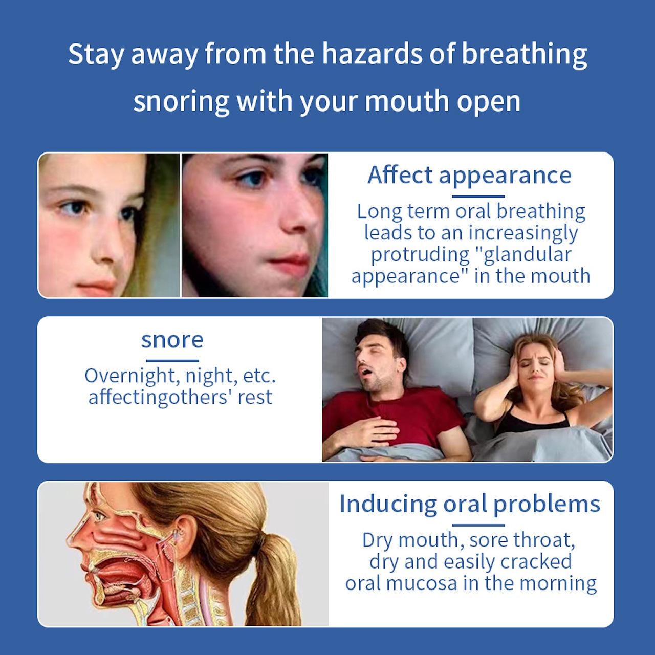 QuietDreams munnbånd for bedre søvn (3 av 4)