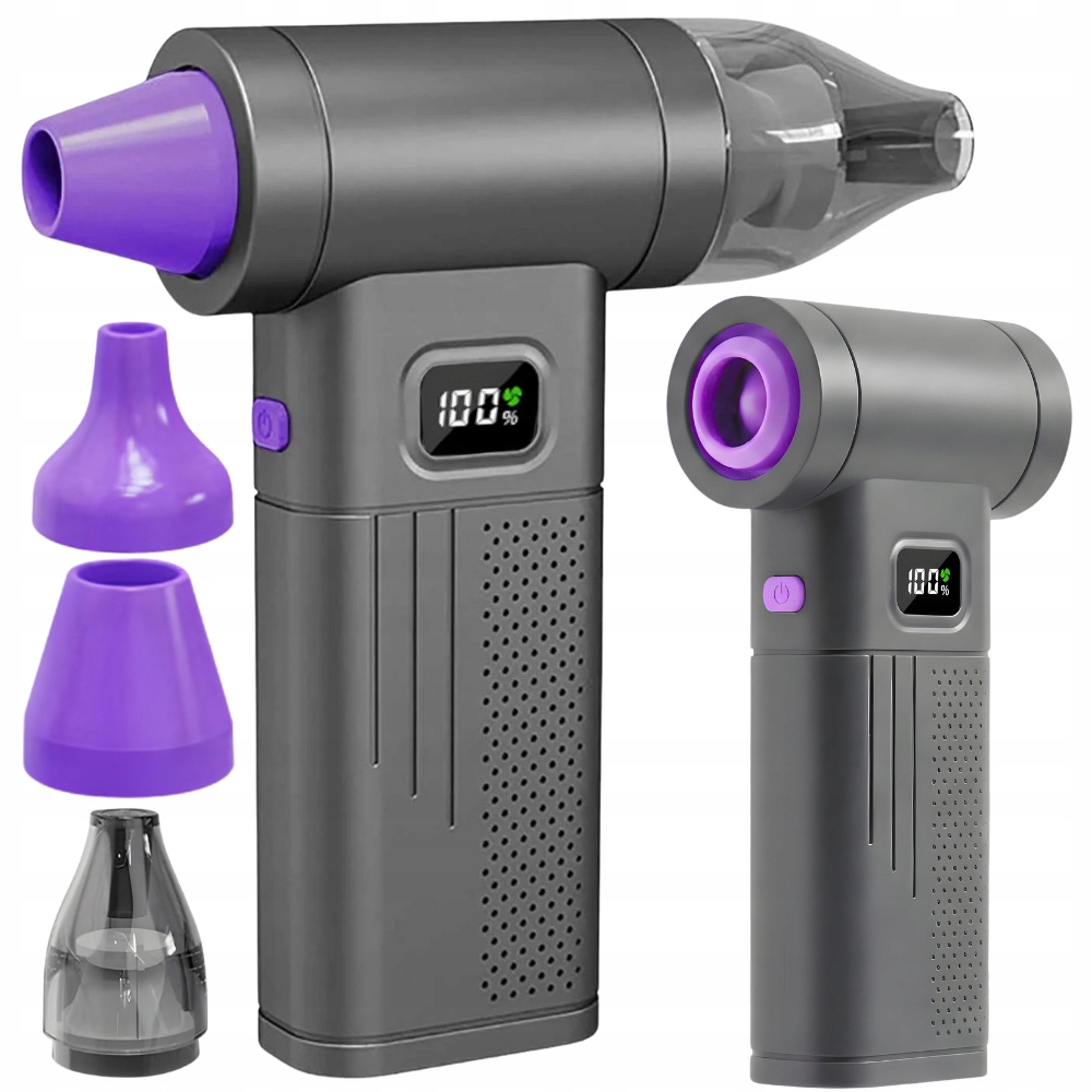 Air Duster Turbo 2-i-1 – Mini Fläkt Hög Hastighet med Sugfunktion & 5 Hastigheter